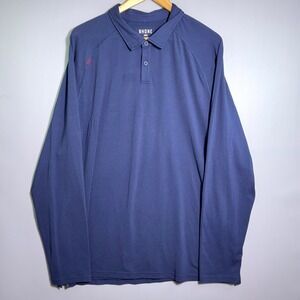 Rhone Shirt Mens Size XXL Long Sleeve Performance Polo Raglan Navy Blue Tall